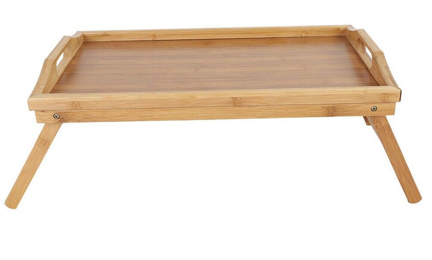 Image 4: Bamboo Folding Table