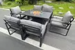 6-Seater Aluminum Firepit Dining Set - Image 2