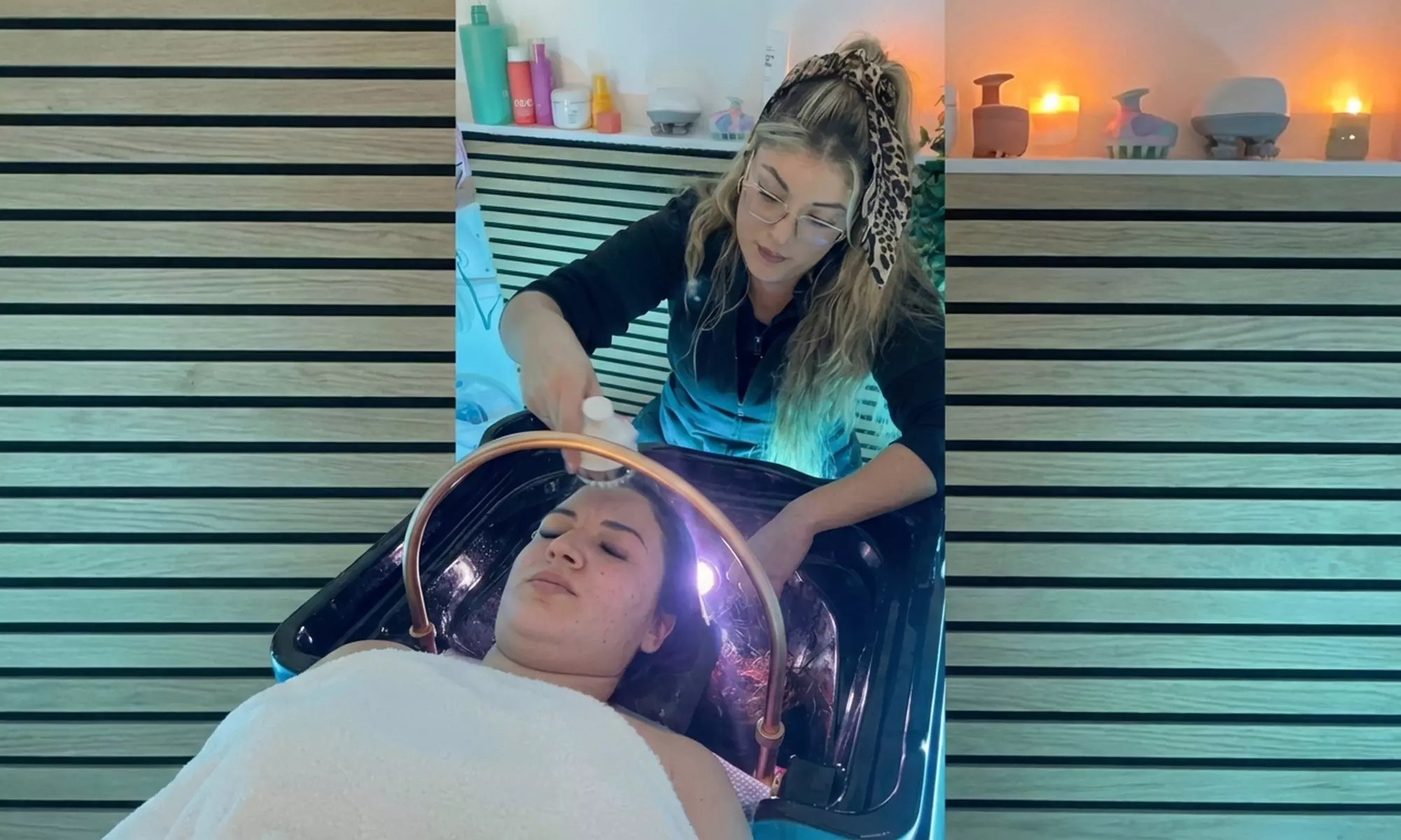 Ritual head spa japonés en pareja de 45 minutos con bebida de cortesía