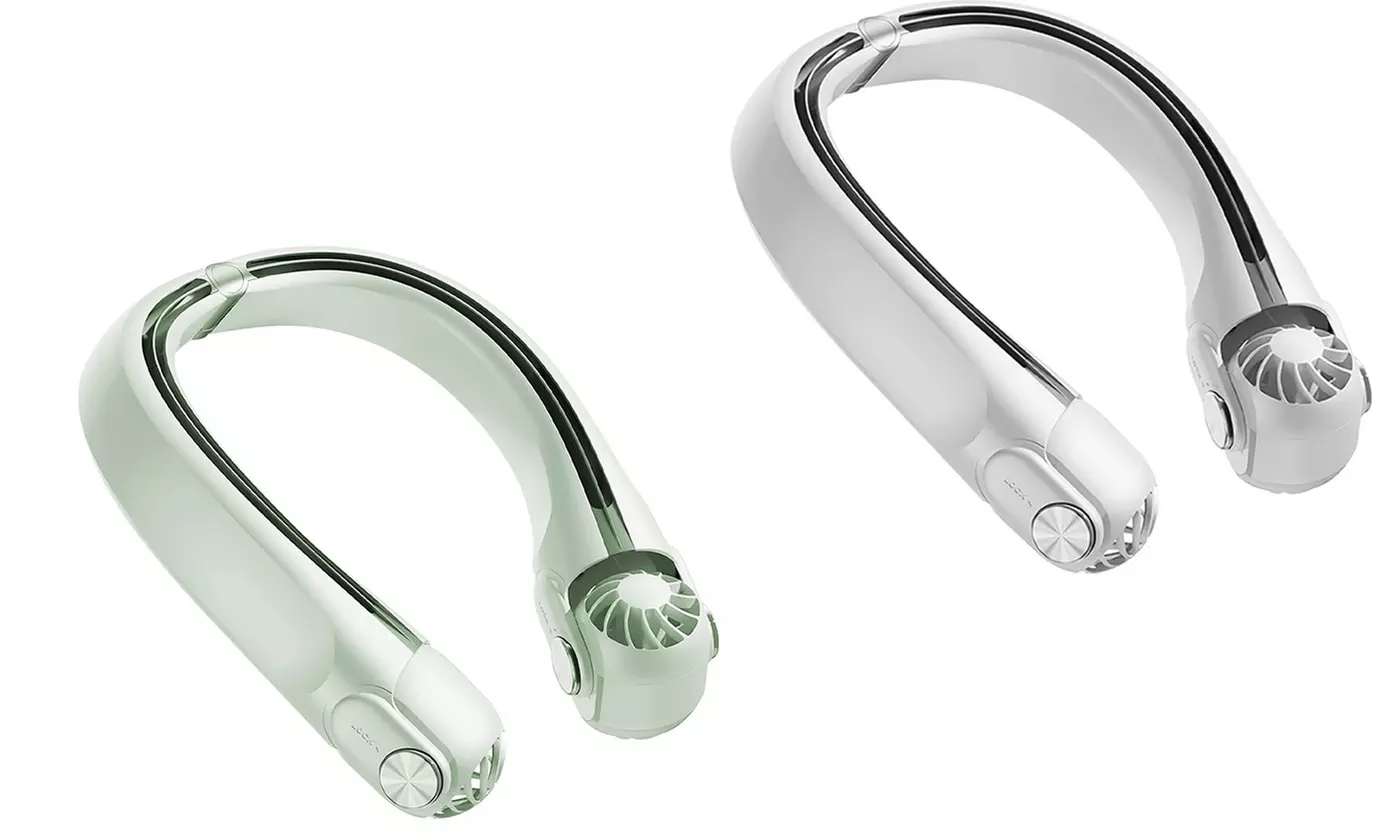 MounTEK Hands-Free Bladeless Neck Fan with 3 Speeds & 360-Degree Cooling