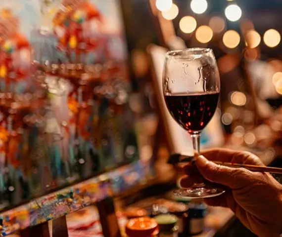 Two-Hour Painting Class for One or Two with Complementary Wine