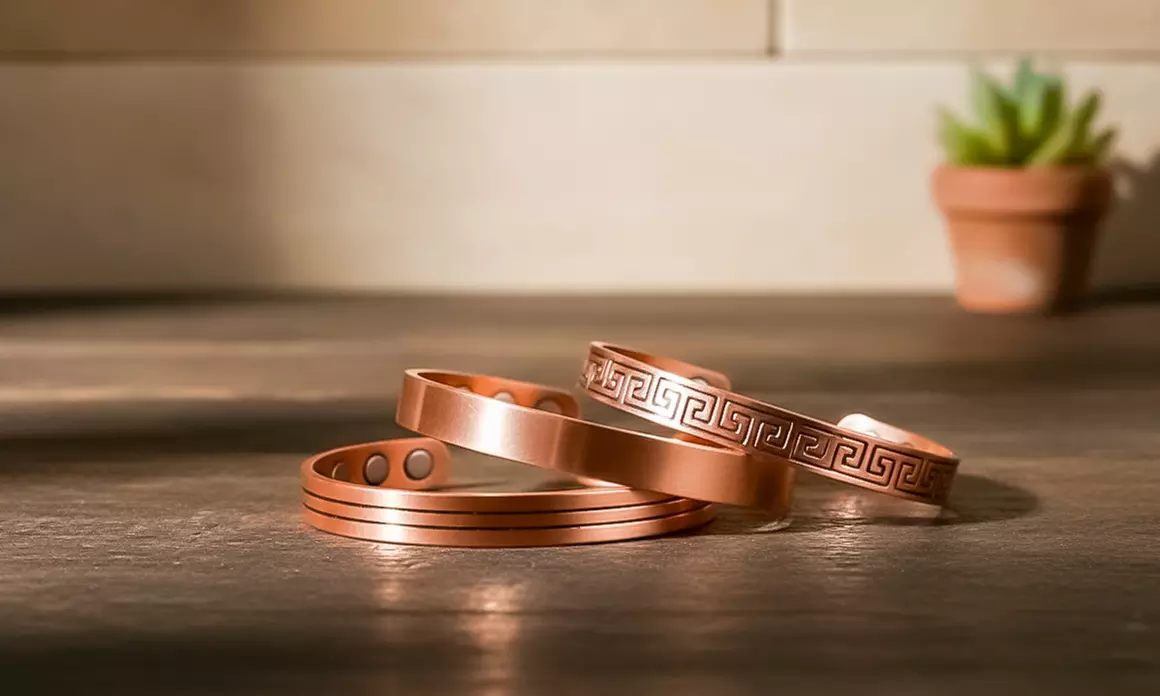 Unisex Copper Magnetic Bracelet for Positive Energy