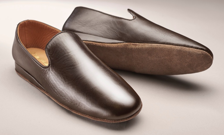 Image 6: Men's Leather Slippers