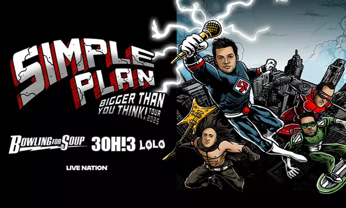 Simple Plan: Bigger Than You Think! Tour on August 29 at 6:30 p.m.