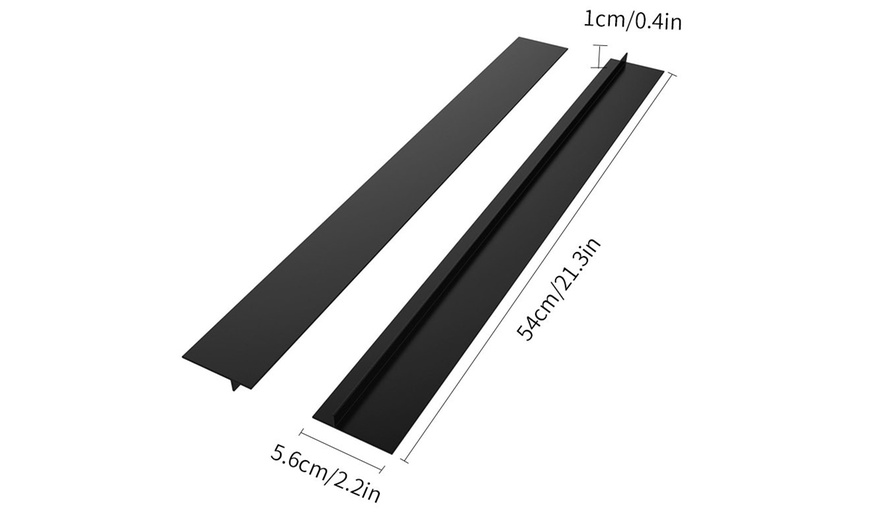 Image 2: Kitchen Silicone Stove Counter Gap Filler Flexible Cover 21 inches 2, 4, 6 Pack