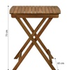 Image 6: 3-Piece Acacia Wood Folding Garden Bistro Set
