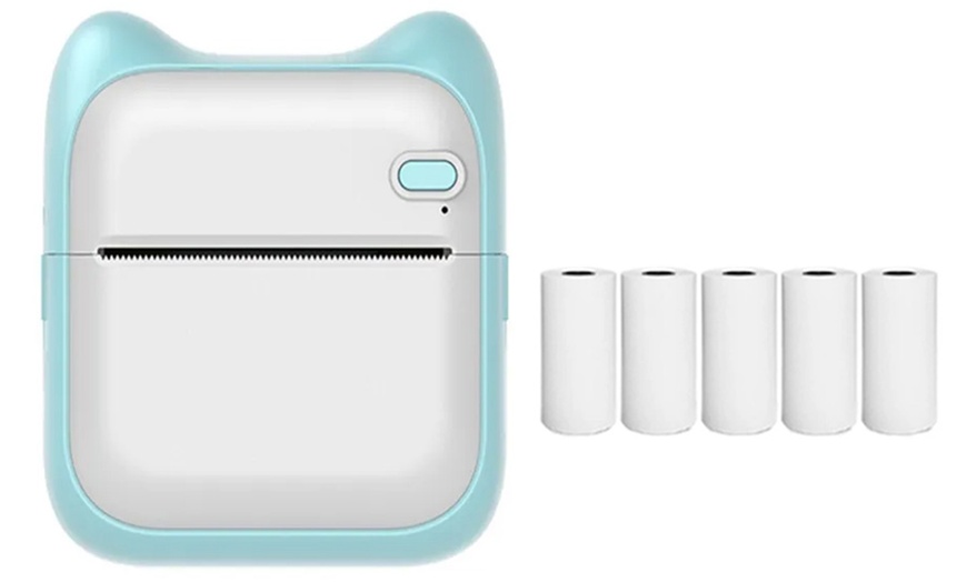 Image 3: Portable Wireless Bluetooth Thermal Printer with Optional Paper Rolls