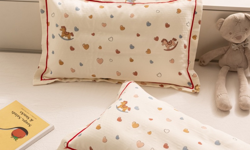 Image 62: Breathable Pure Cotton Kids Pillowcase Pair