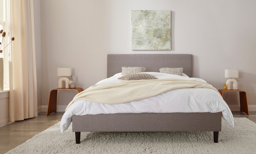 Image 2: DS Living Marcelli Upholstered Bed in Grey 