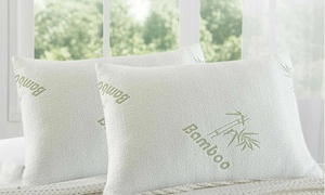 2x Cooling Bamboo Memory Foam Pillows