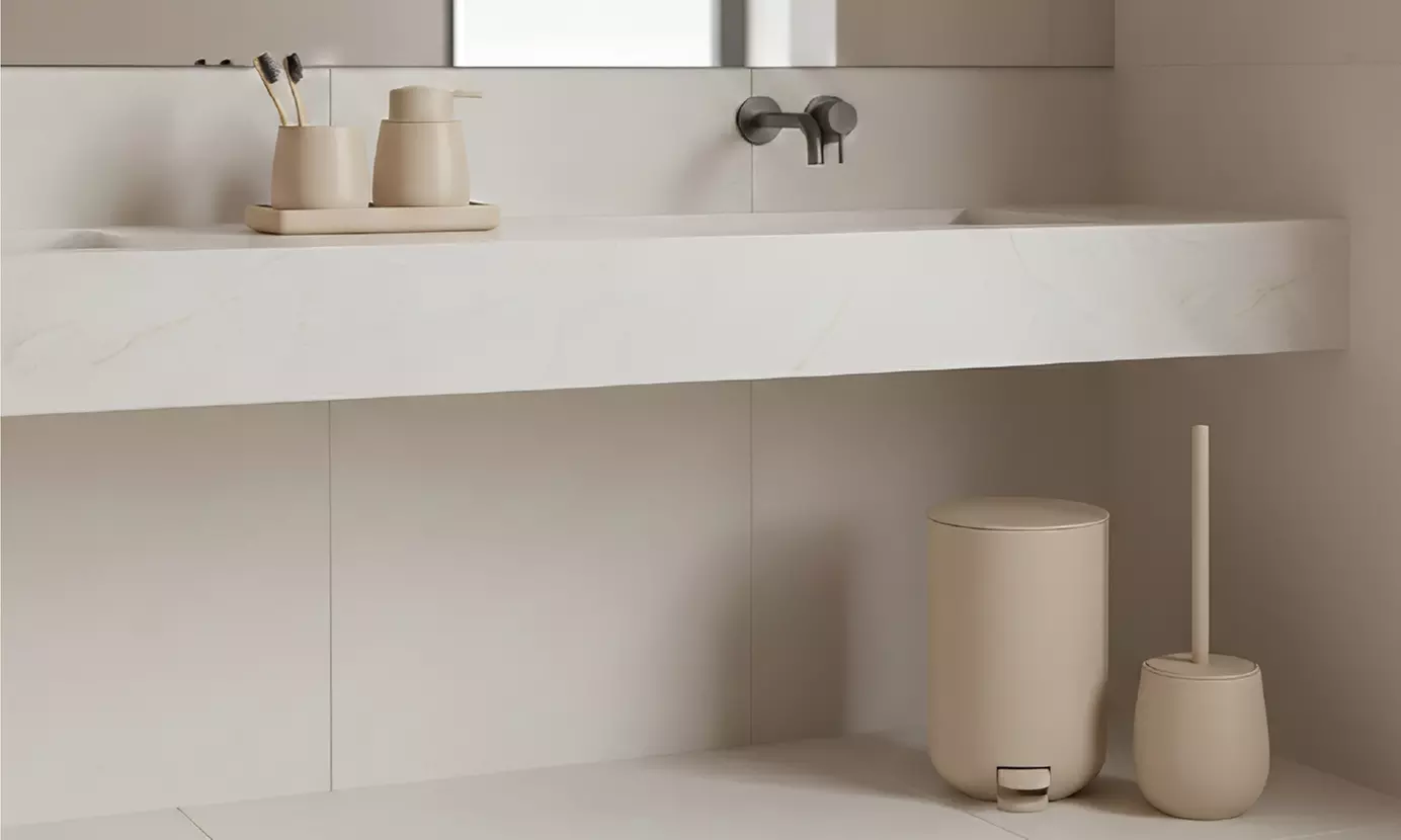 Set 6 pezzi accessori bagno coordinati