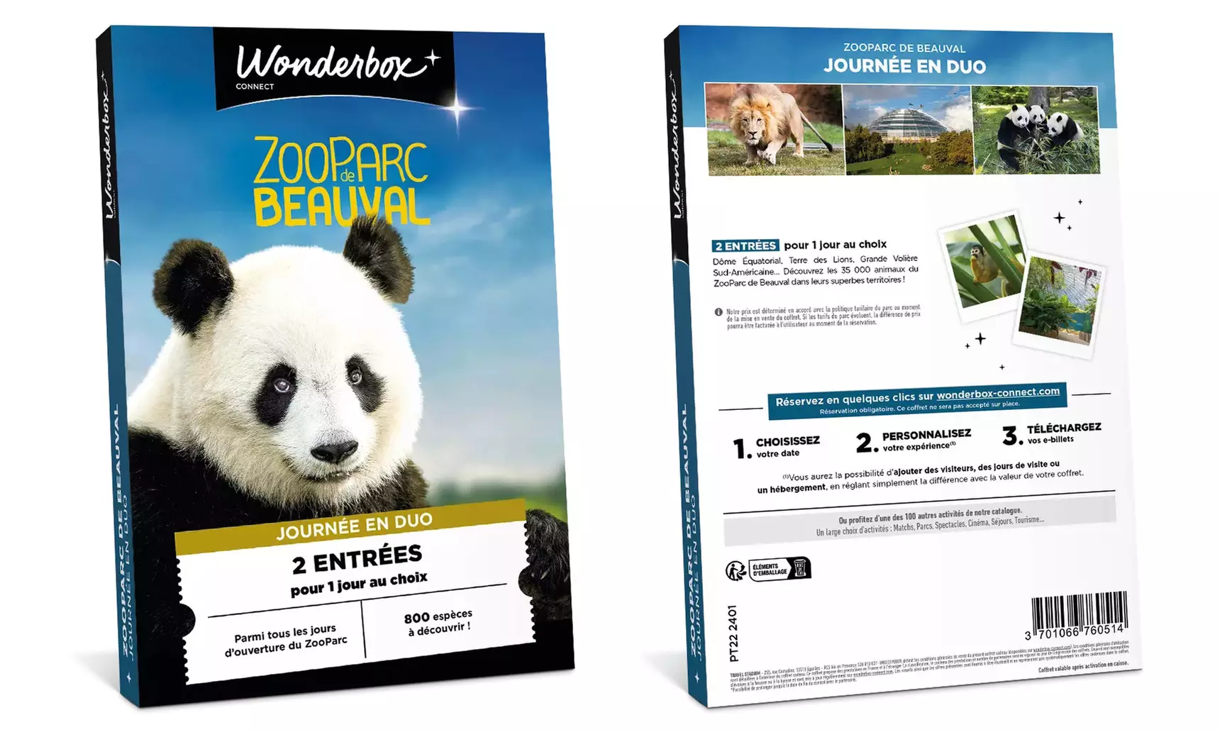 Journée ou séjour au ZooParc de Beauval avec Wonderbox Connect