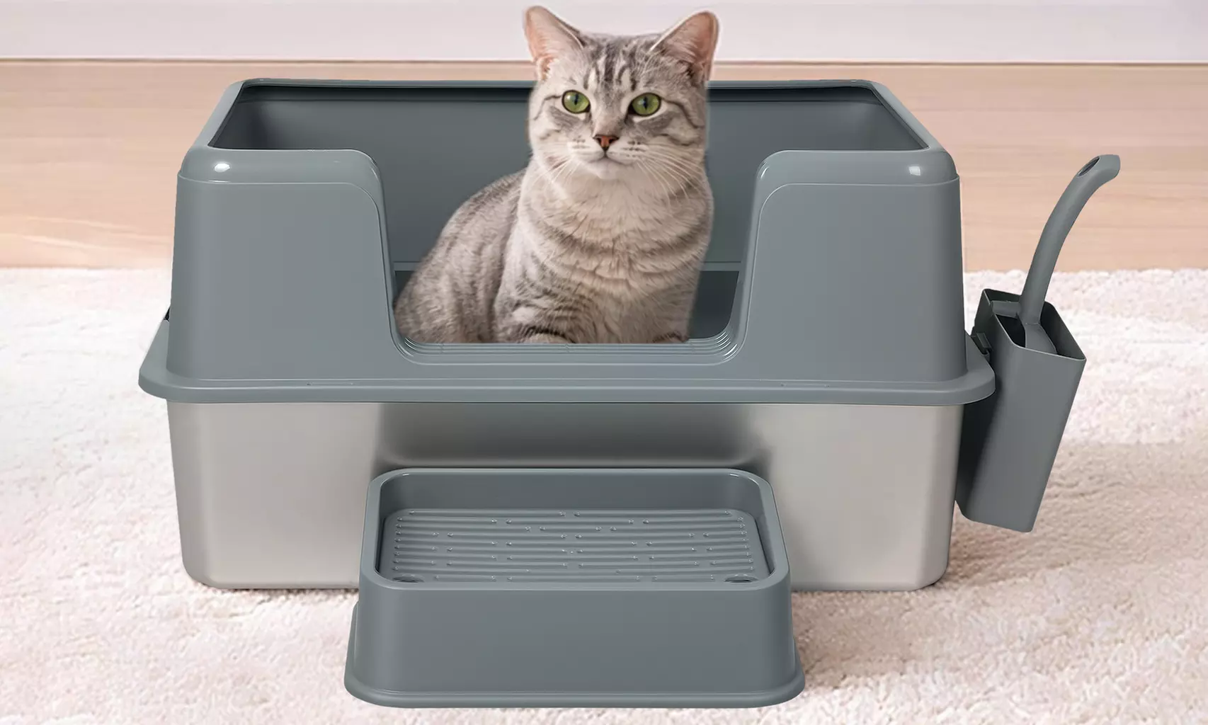 Skylos Stainless Steel Cat Litter Box Series