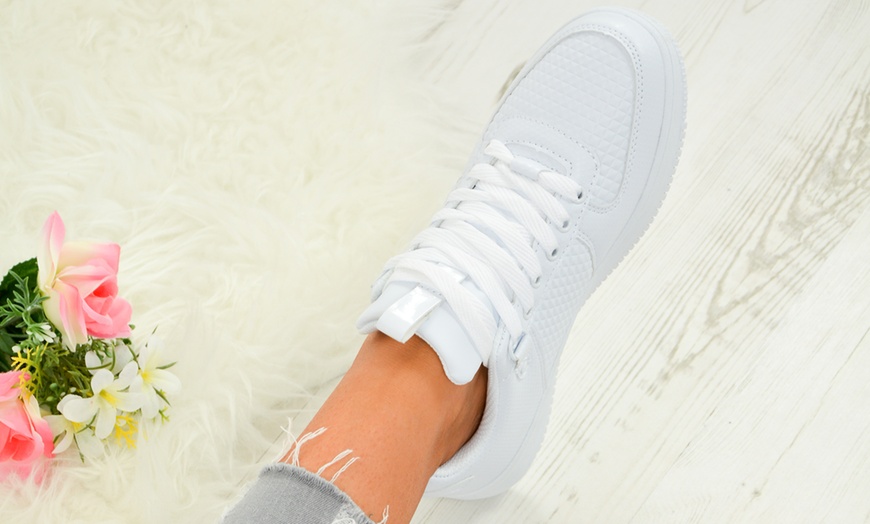 Image 23: Women's Lace-Up Sneakers