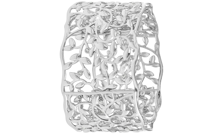 Image 6: Pulsera con cristales brillantes en dorado o plateado de SC Crystal