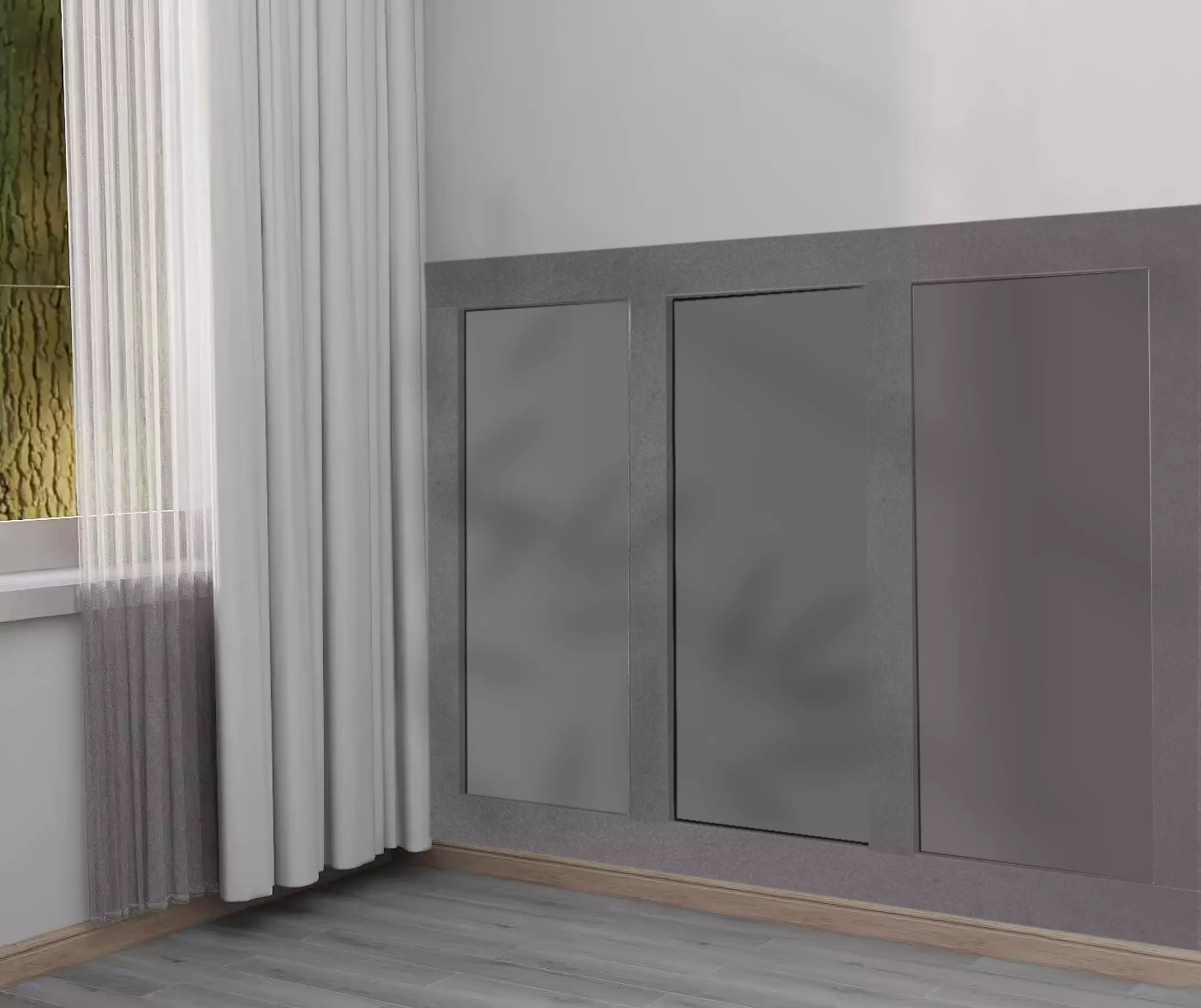 Six-Piece MDF Shaker Wall Panel Kit - Moisture-Resistant