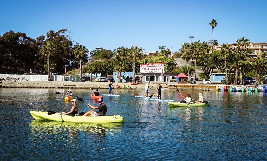 Image 1: Enjoy an Watersports with Kayak, Paddle Board, or Aqua Cycle Rental