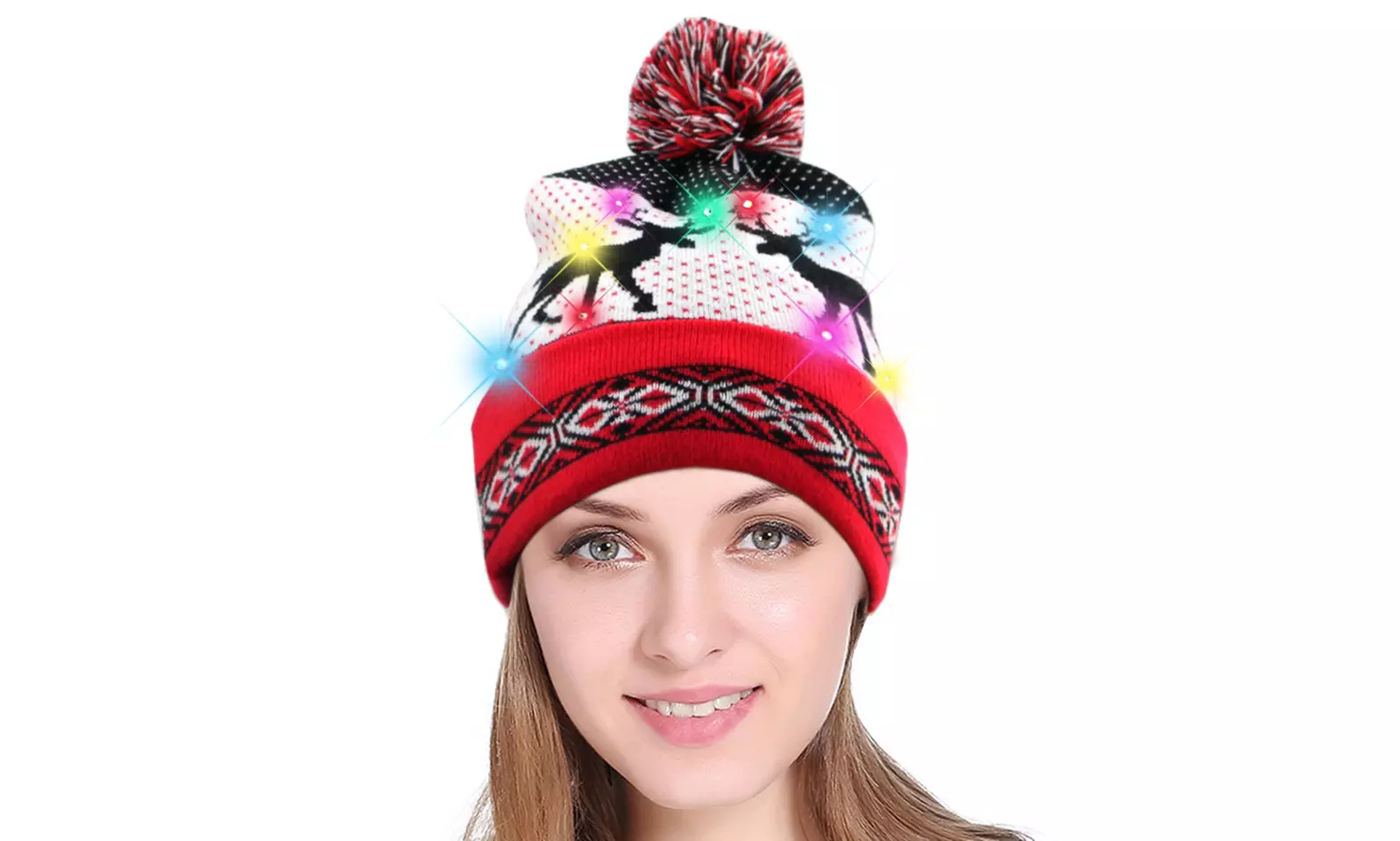 EZGO Colorful 10 LED Light Up Beanie Knit Hat Winter Warm