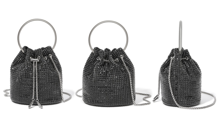 Image 2: Bolso bombonera de fiesta con apliques brillantes