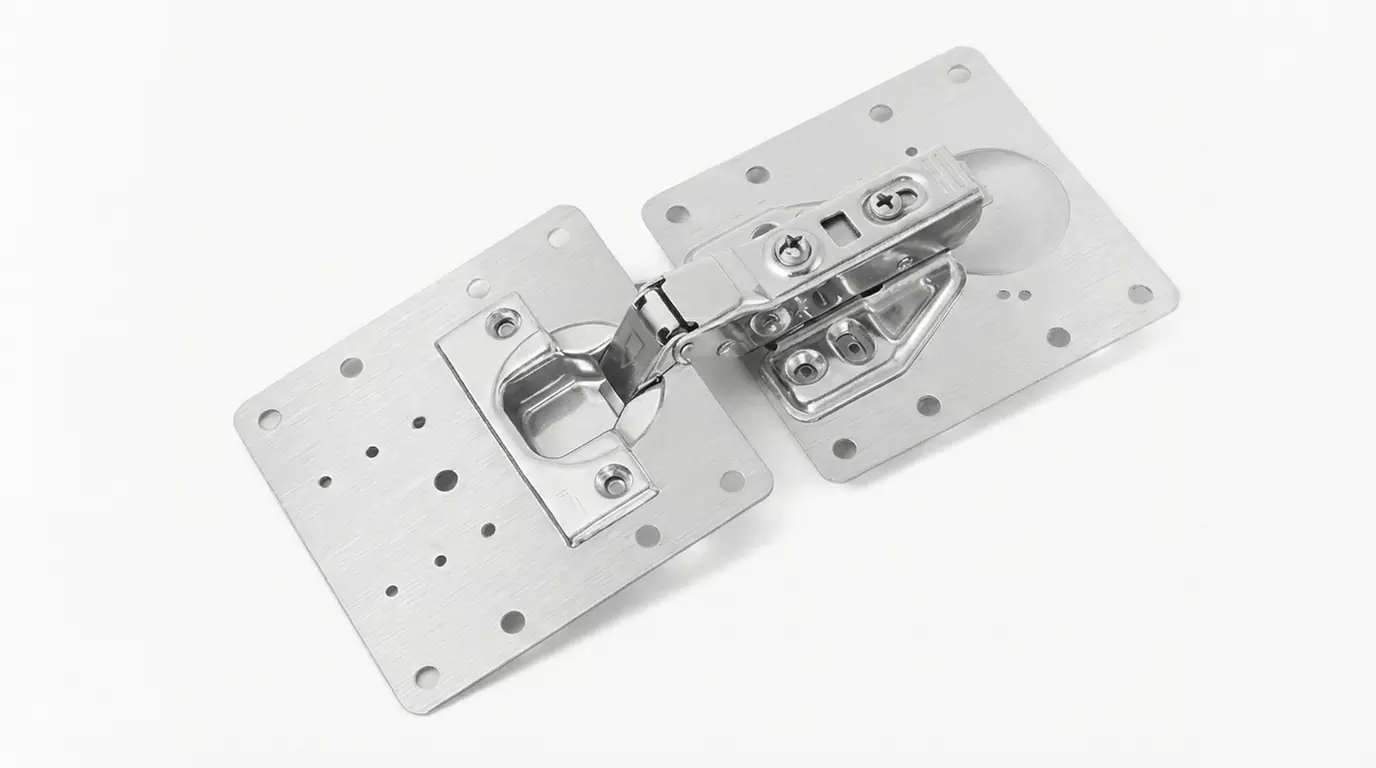 10-Pack Cabinet Hinge Repair Plate Kit - Stainless Steel Heavy Duty Fix for Kitchen & Wardrobe Doors with Screws