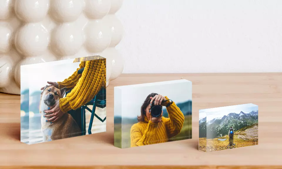 1 ou 2 blocs photo en plexiglas sur le site Photo Gifts