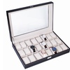 Image 12: 6/10/12/20/24 Slots Watch Box Display Case Organizer Jewelry Storage & Lockable