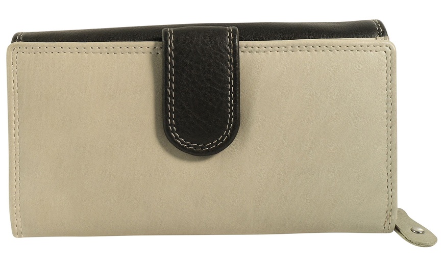 Image 53: Cartera de piel genuina para mujer Leonardo Verrelli