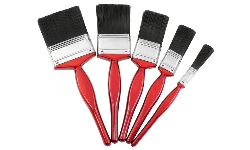 Image 3: Dekton Five-Piece Paint Brush Set