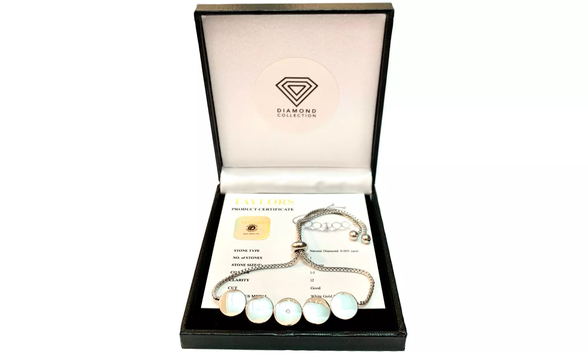 Bracelet ajustable orné d'un diamant naturel - Second Medium