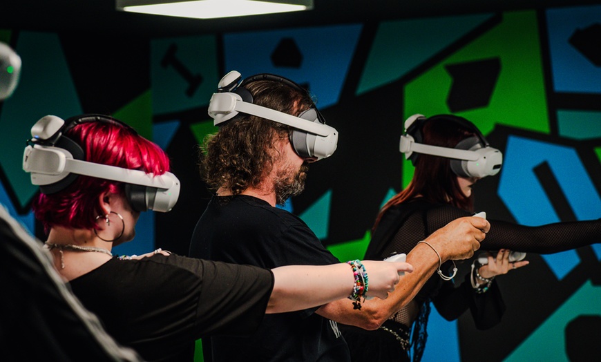 Image 5: 45-Min VR Gaming in Stand-Alone Pod or Open Arena for Up to 8 Players