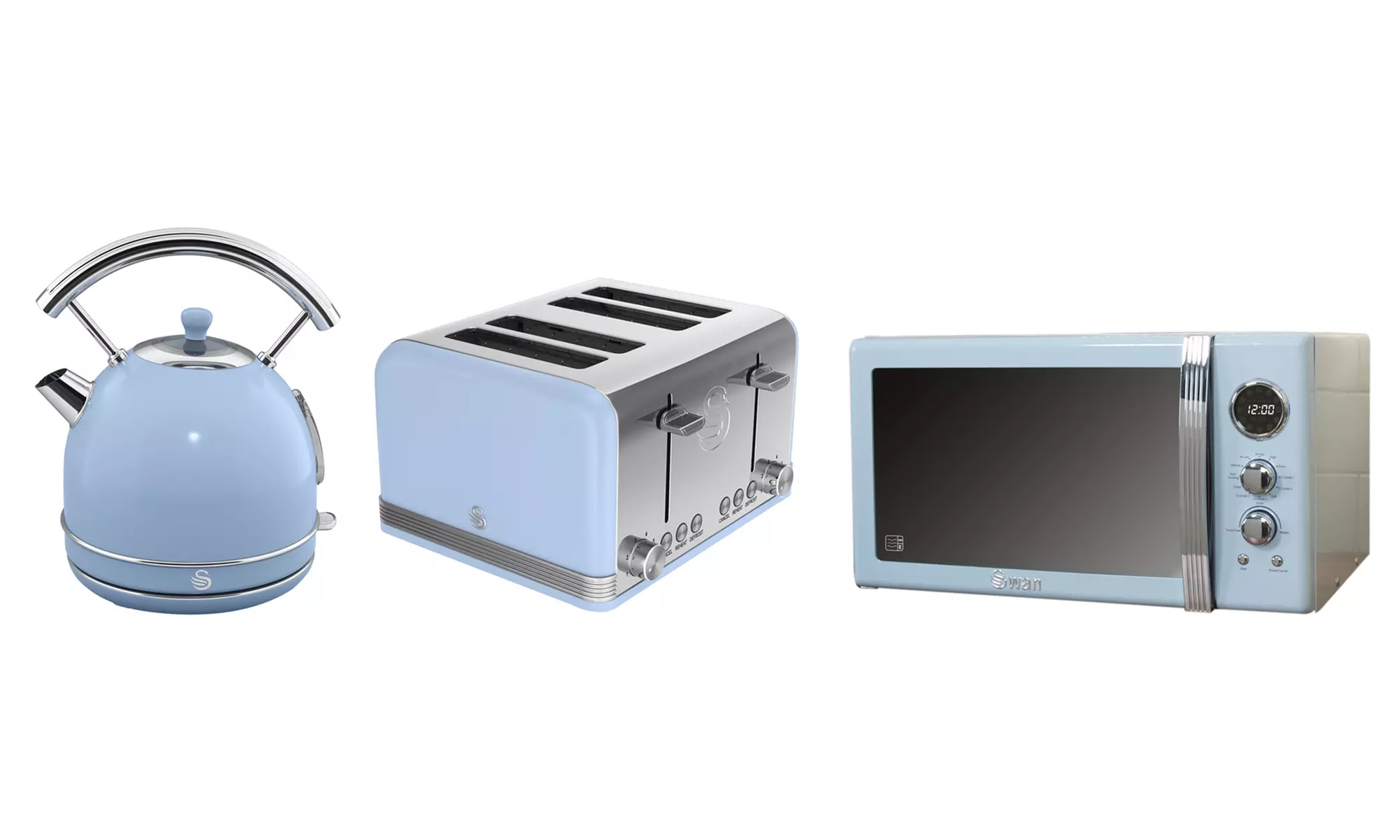 Swan Microwave, Kettle and Toaster Set in Choice of Colour With Free Delivery - Primary Image