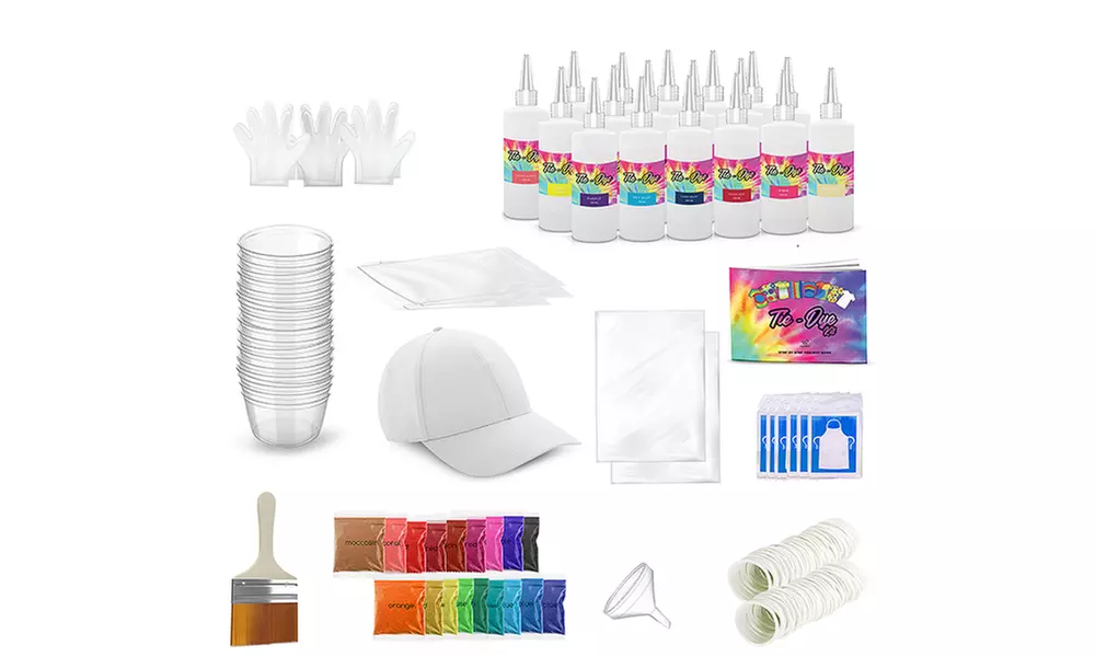 CraftBud Tie Dye Kit for Kids, Adults, Large Groups & Outdoor Activities
