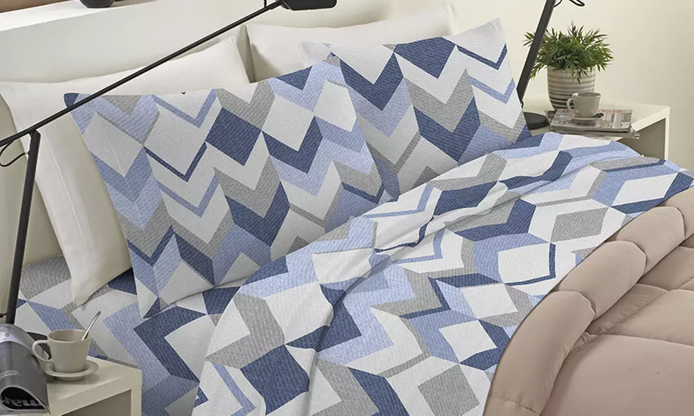 Completo lenzuola in flanella stampata