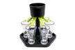 6 Shot Liquor Dispenser/Holder Set with 6 Shot Acrylic Glasses - Second Medium