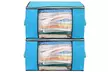 NewHome 90L Foldable Clothes Storage Bags with Window Closet Organizer (2-Pack) - Second Medium