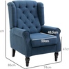 Image 12: HomCom High Back Armchair in choice of colours
