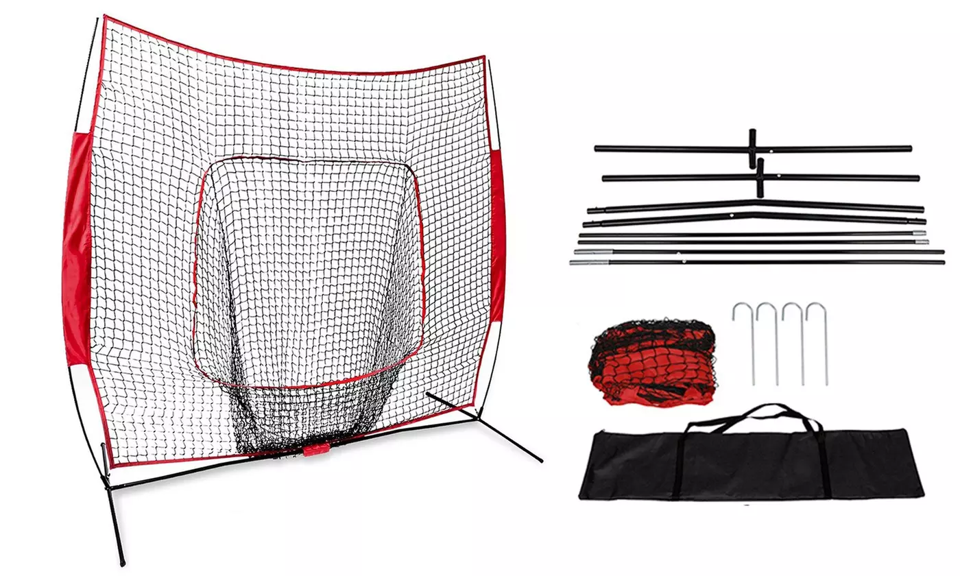 iMounTEK 7'x7' Baseball Softball Practice Net for Hitting Pitching Training