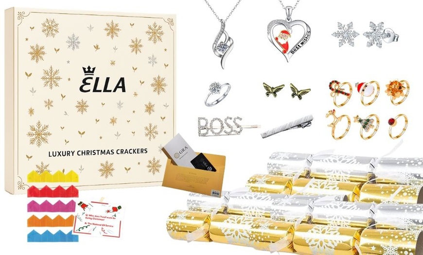 Image 3: 10-Inch Christmas Crackers Jewellery Made With Moissanite & Austrian Crystals