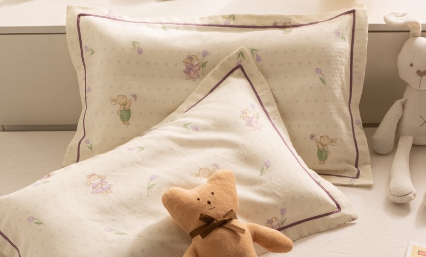 Image 15: Breathable Pure Cotton Kids Pillowcase Pair