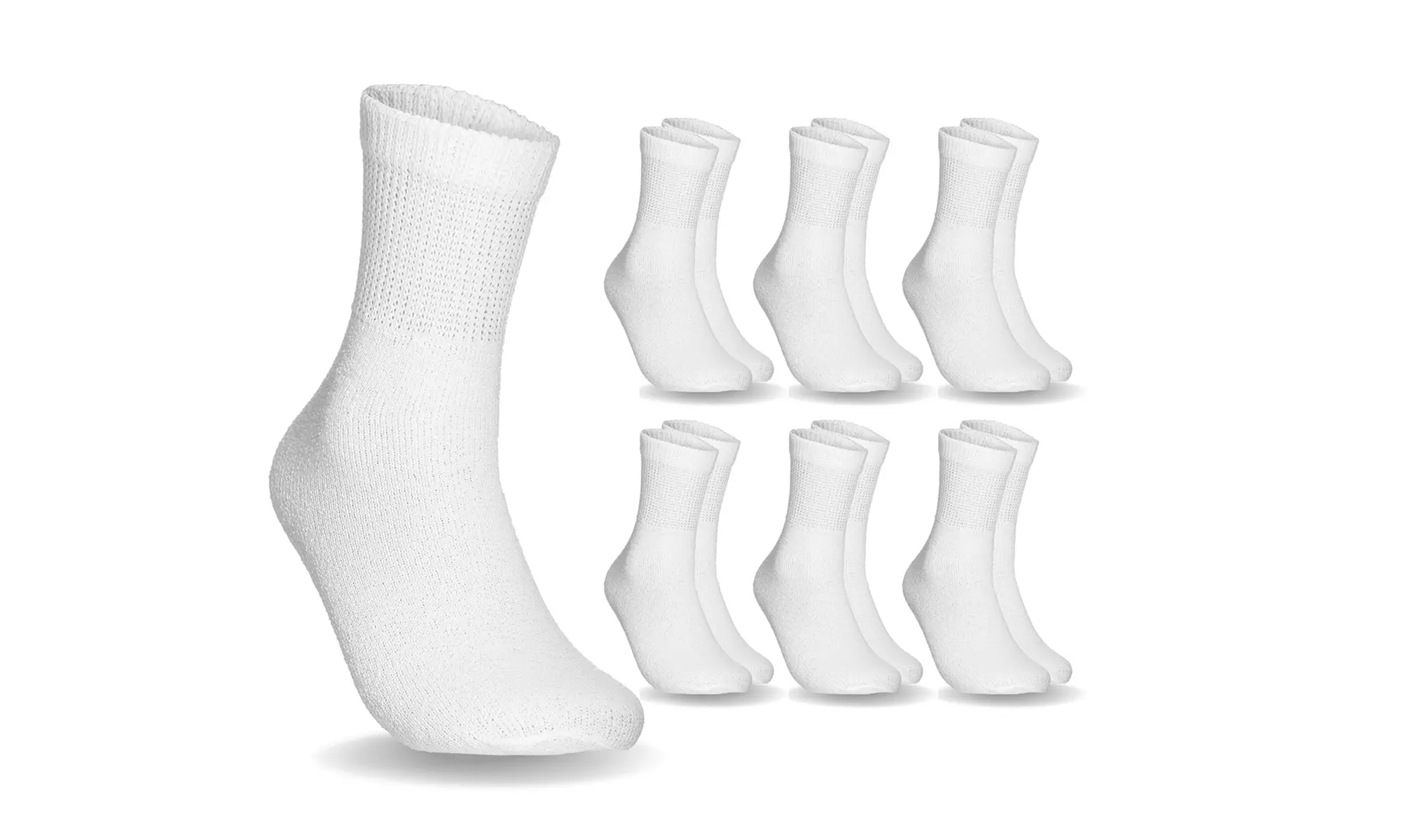Special Essentials 6 Pairs Non-Binding Diabetic & Circulator Ankle Socks