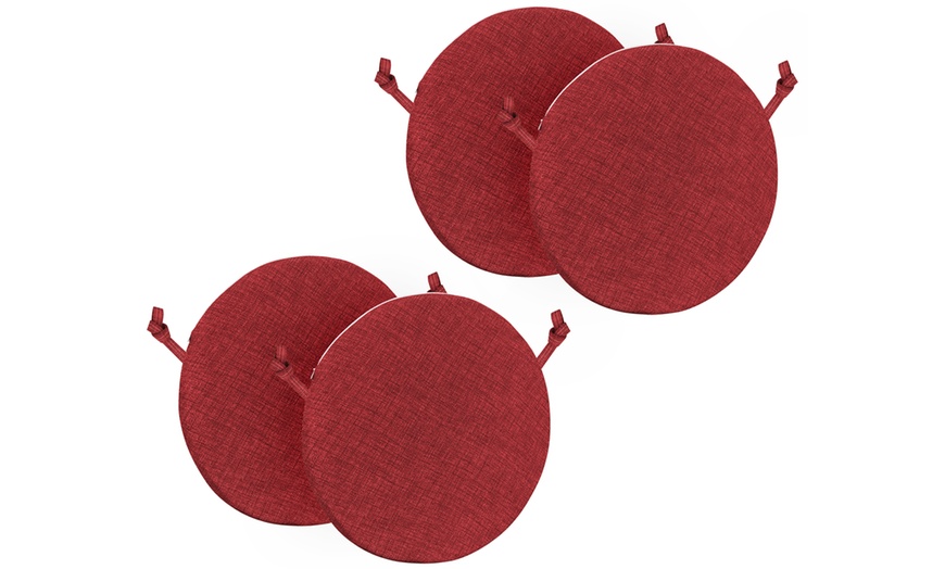 Image 4: Set di 4 cuscini sedia sfoderabili
