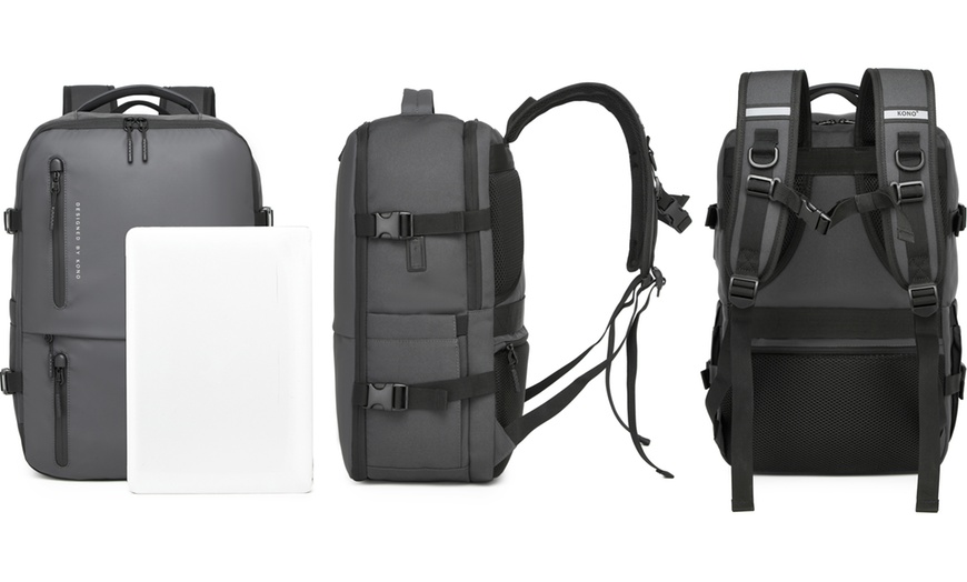 Image 14: Mochila de viaje con compartimento para portátil y puerto de carga