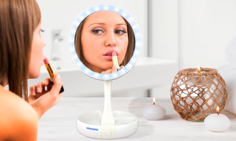 1, 2 ou 3 miroirs de maquillage Grundig lumineux et grossissants à éclairage LED