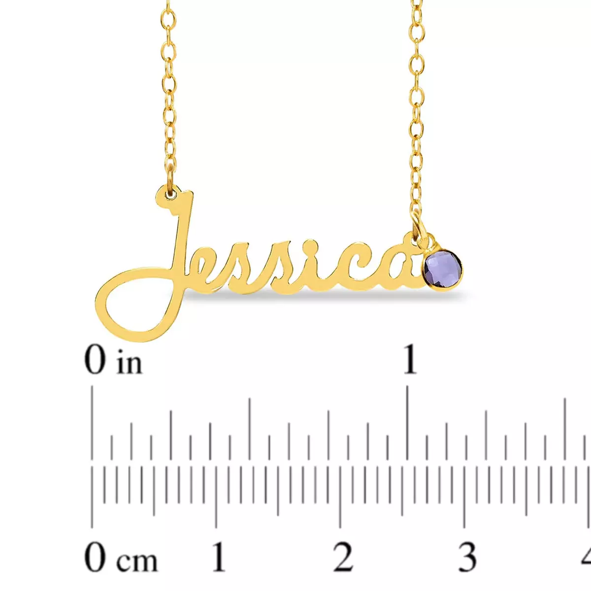 Personalized 14K Gold Plated Script Name Necklace by MonogramHub - Classic Custom Jewelry (Up to 89% Off) - Second Medium
