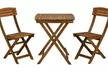 3-Piece Acacia Wood Folding Garden Bistro Set - Image 2