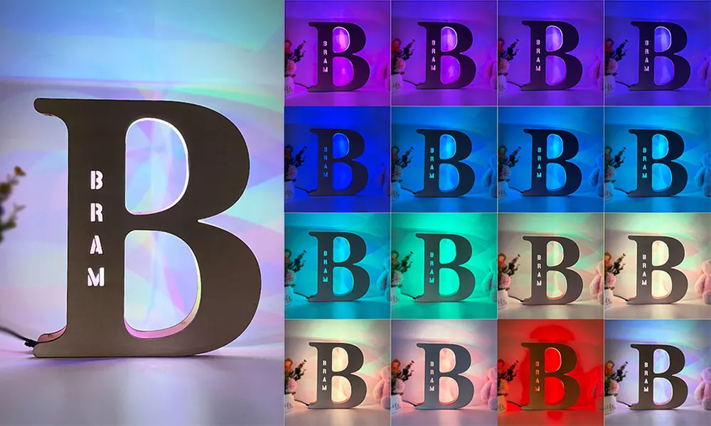 Personalisiertes Buchstaben-Licht