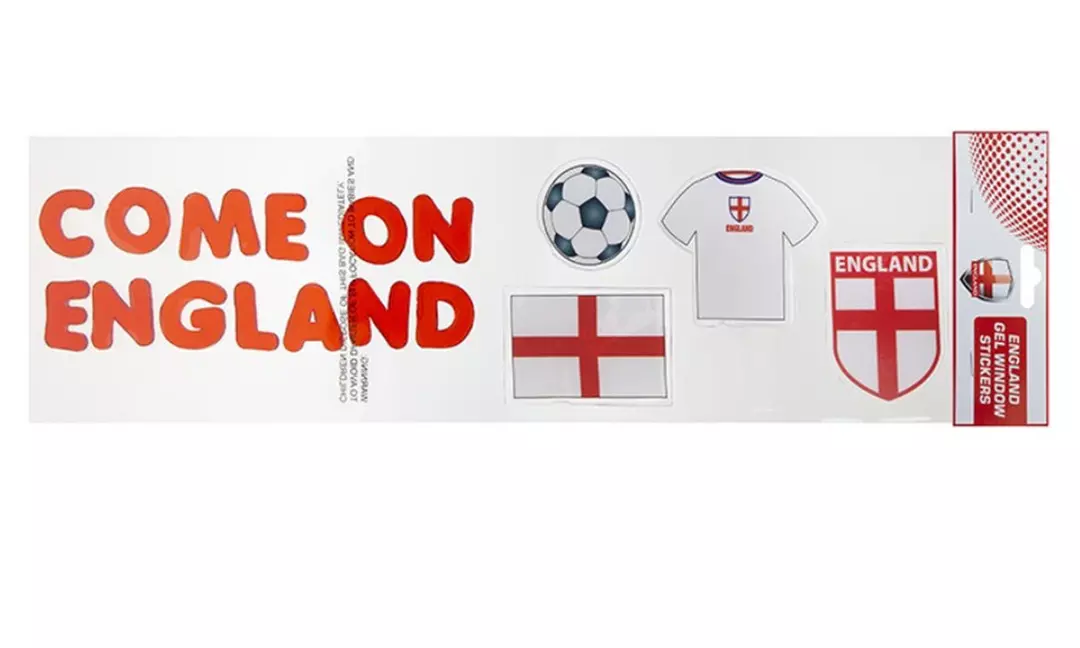 England Euro 2024 Team Gel Window Stickers