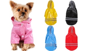 PU Raincoat with Hoody for Pets