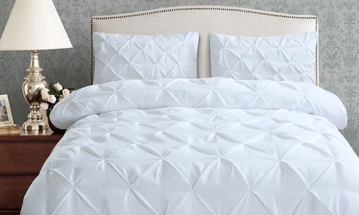 Diamond Pintuck Quilt Cover Set Groupon