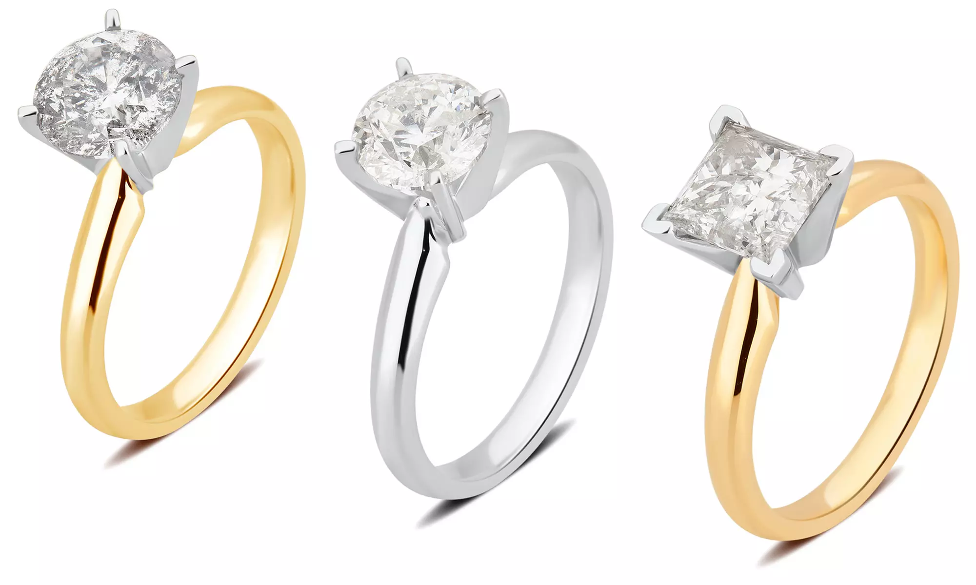 1.75 - 2.00 CTTW Certified Diamond Solitaire Ring in 14K Gold by Eternal Brilliance - Primary Image